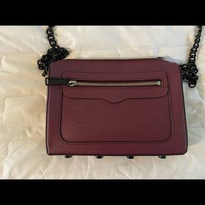 Rebecca Minkoff Avery Leather Crossbody in Plum